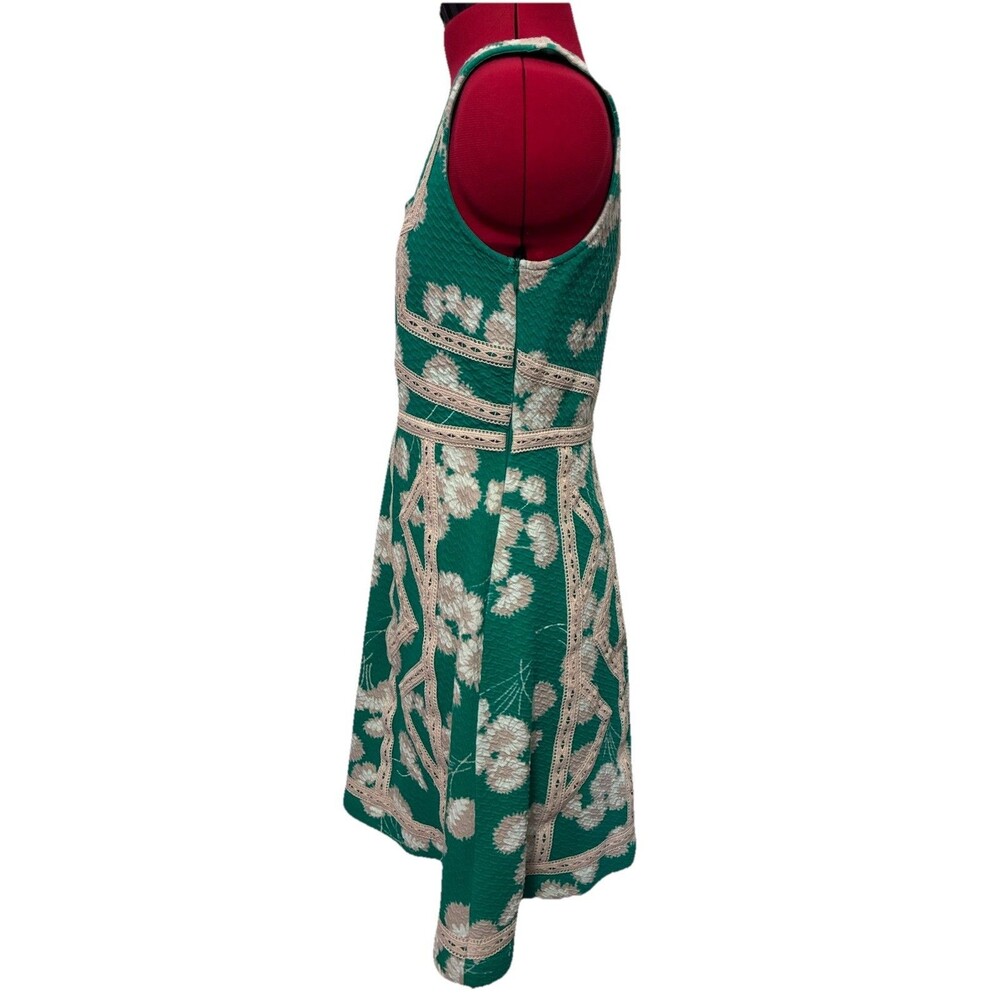 Maeve Anthropologie Green Dandelion Emma Dress Size 6 - Picture 4 of 9